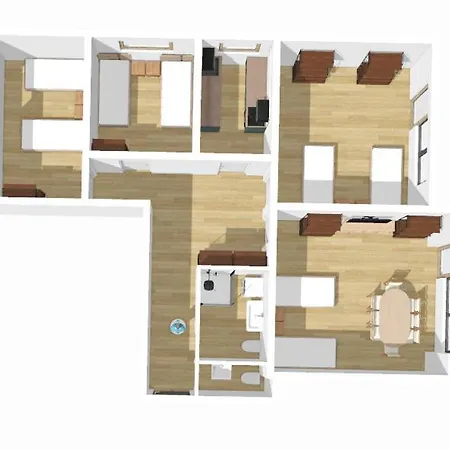 Krelax Baroque Living - 4 Bedrooms - 8 Guests - Balcony - Parking - Smart Tv - Near Train Station And Highway 公寓 *